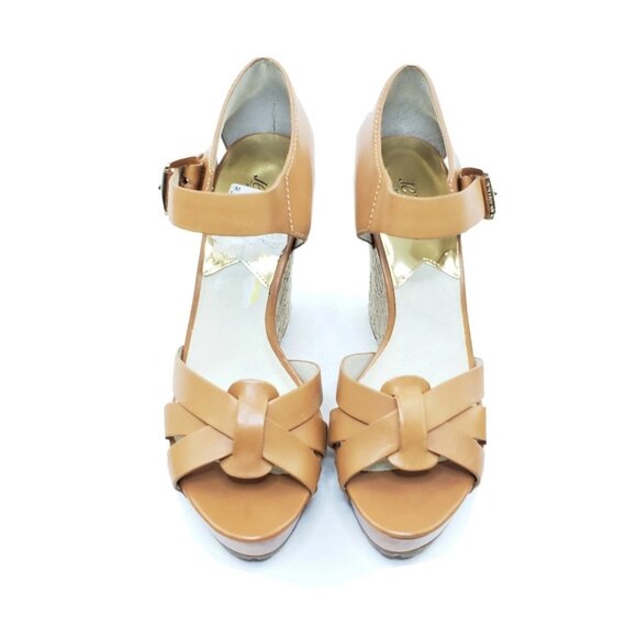 Michael Kors Somerly Womens Wedge Espadrille Tan Leather Size 9 M - Picture 3 of 11